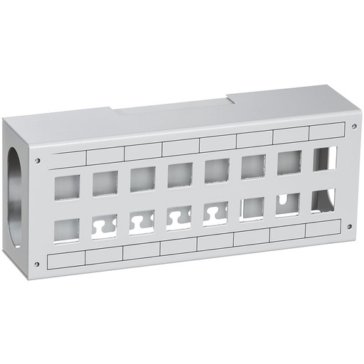 [1086019690] Patchbox For 16xRJ45 Lysegrå