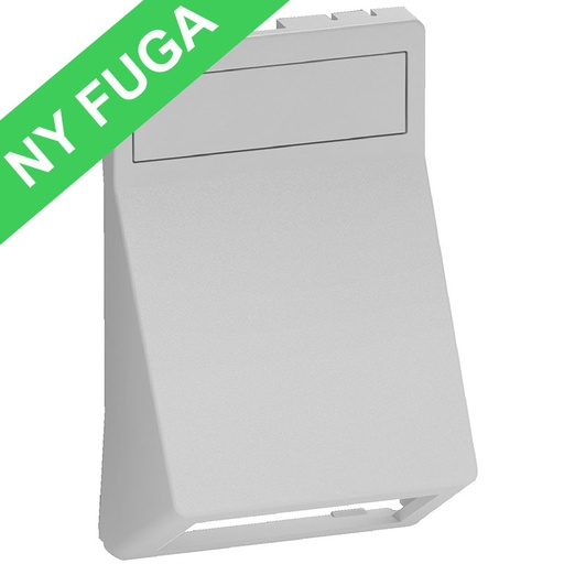 [1088000458] Fuga afdækning til 2xActassi RJ45 skrå 1½m lysegrå