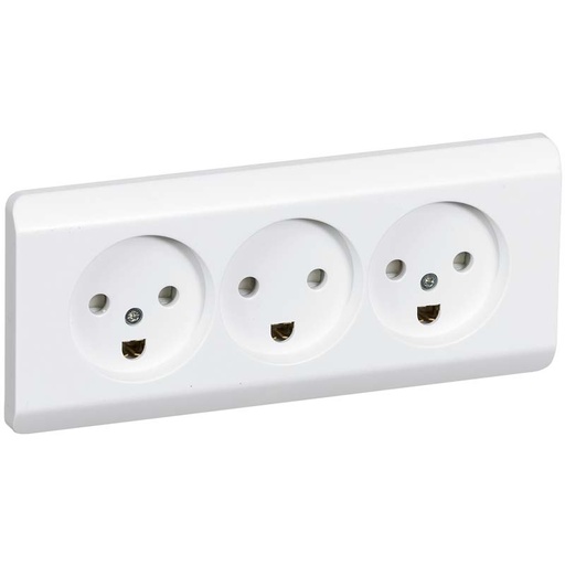 [1017031621] Opus 66 stikkontakt planf. trippel 2 tænding  hvid