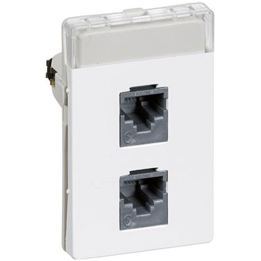 [1088002414] LK Fuga dataudtag rj 45 T3 m.2 stik.cat 5 hvid