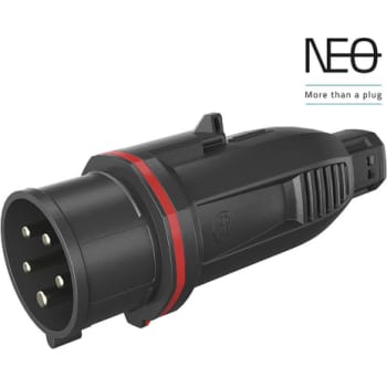 [1428080067] CEE Stikprop Neo 16A 5P 400V rød, 6H med trækafl./fjederkl IP54