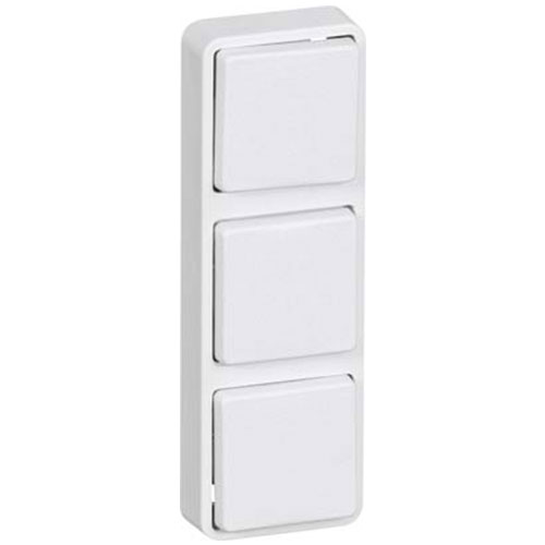 [1092000651] Mini Modul 3 modul hvid 25x75mm