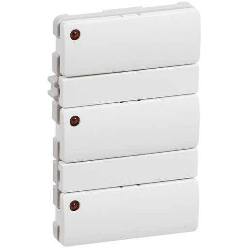 [1092001304] Fuga Svagstrømstryk 6 slutte og 3 lysdiode hvid