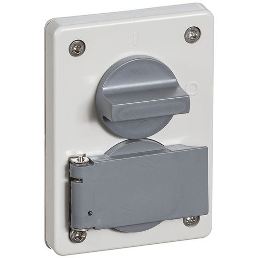 [1017034372] Stikkontakt med 2-pol afbryder 2-pol med jord