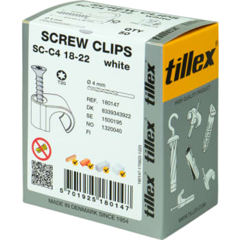 [8339343922] Skrue Clips SC-C4 18-22 Torx20 Hvid (50)