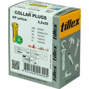 [8339344727] Plugs gul 5,5x25mm 750 stk i æske