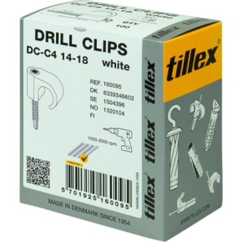 [8339346602] Drill Clips DC-C4 14-18, TX20, 4,8 x 40 mm, hvid (100)