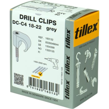 [8339346644] Drill Clips DC-C4 18-22, TX20, 4,8 x 40 mm, grå (50)