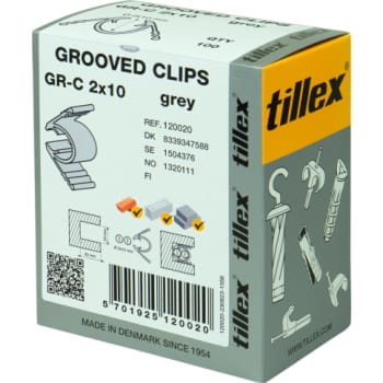 [8339347588] Rilleclips GR-C 2x10, til 2 x 10 mm kabel (100)