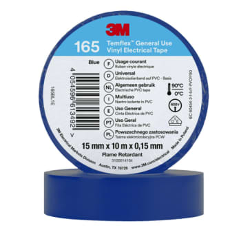 [8739900017] TAPE VINYL 165 15MMX10M BLÅ