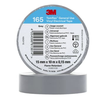 [8739900046] Temflex EL Vinyltape 165 15 mm x 10 m, grå