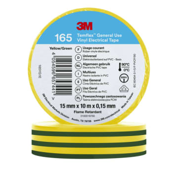 [8739900101] TAPE VINYL 165 15MMX10M GRØN/GUL