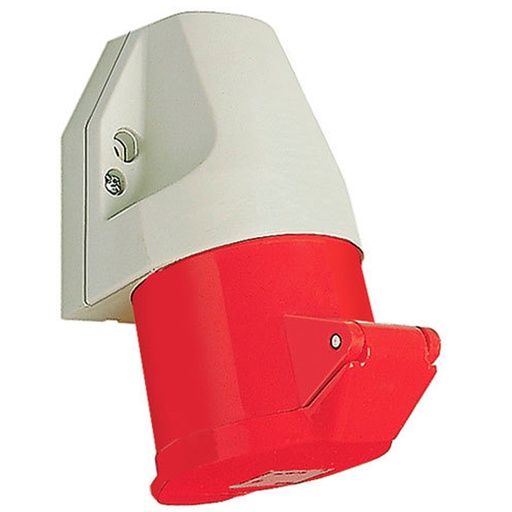 [1418000439] CEE Vægstik 5p 16A 6H Rød IP44