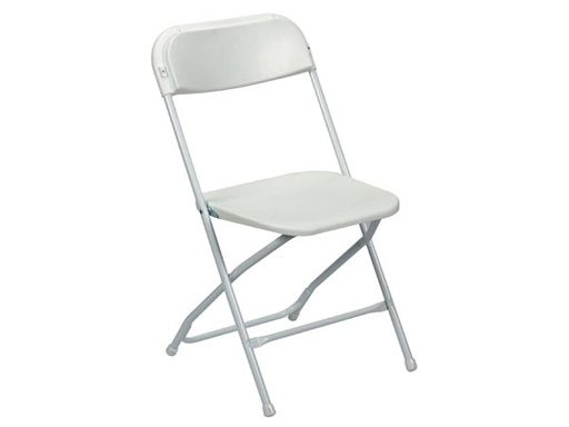 [H47047] Klapstol - Hvid stål, Hvid plast