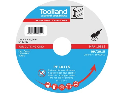 [H50225] Skæreskive til vinkelsliber - Metal, 230mm