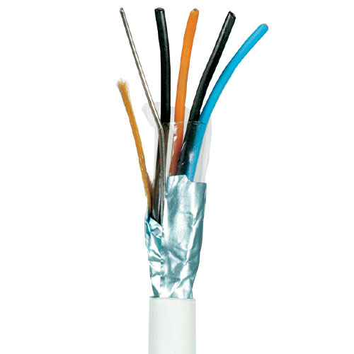 [1483158216] Telefonledning PTS-HF 10x2x0,6 Skærmet hvid pr. m.