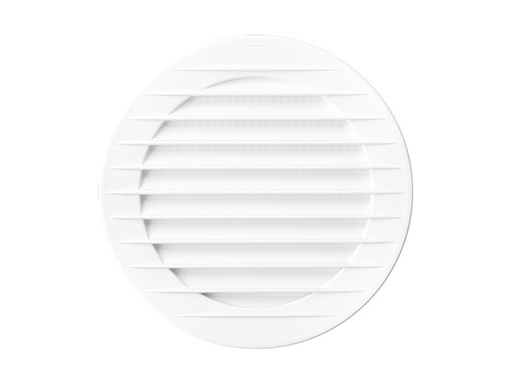 [H56201] Rund ventilationsrist, ABS plast - Ø150mm, Hvid