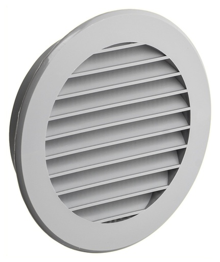 [H56219] Rund ventilationsrist, ABS plast - Ø125mm, Grå