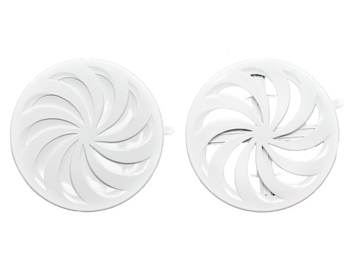 [H56255] Rund ventilationsrist - justérbar kanalstørrelse, Ø80-150mm