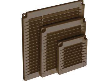 [H60059] Ventilationsrist til skruemontage - 350x350x7mm, Brun
