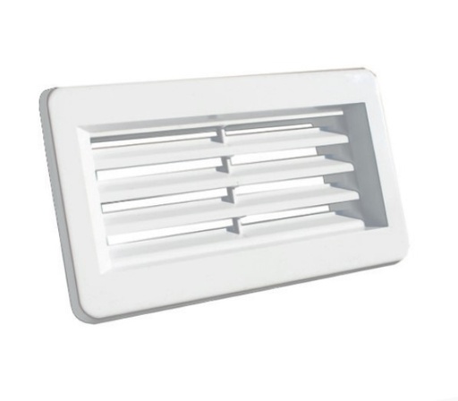 [H60130] Endestykke til ventilationskanal - 110x55, Hvid