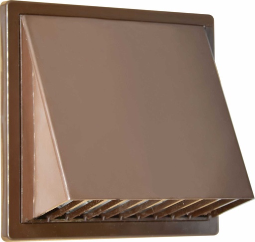 [H62396] Vægrist med hætte - 170x170mm, Ø100mm, Brun