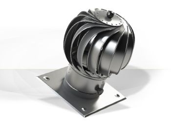 [H41272] Roterende skorstenshætte - Ø200mm, Rustfri stål