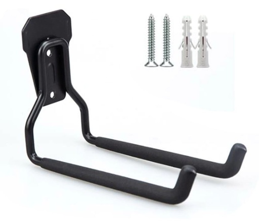 [H19606] Vægholder til kabel/slange - Sort metal