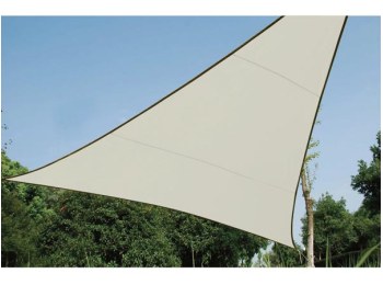 [H36071] Trekantet solsejl - 3,6 x 3,6 x 3,6m CREMEHVID