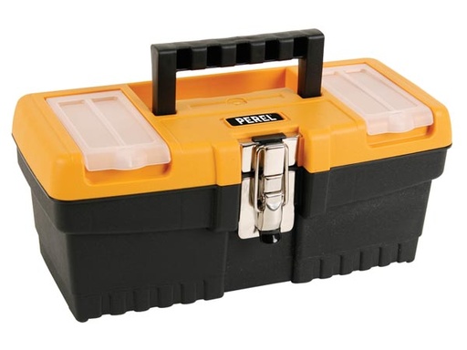 [H36691] Multi værktøjskuffert - Sort/orange, 13" m. metallås