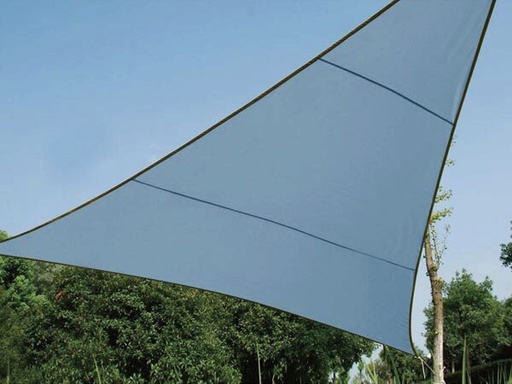 [H60646] Trekantet solsejl - 3,6 x 3,6 x 3,6m, GRÅ-BLÅ