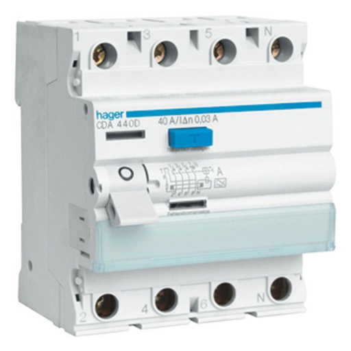 [1522025164] PFI afbryder 4P 40A 300mA