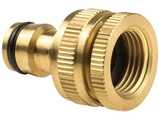 [H44566] Messing hanekobling - 1/2"-3/4" hun gevind