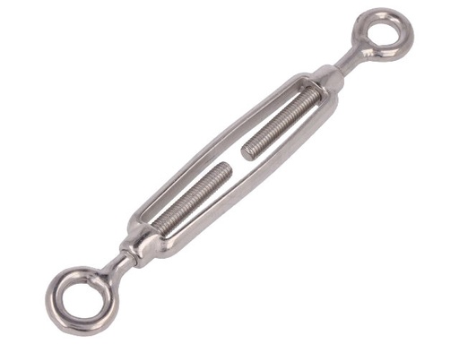 [H42328] Rustfri stål bardunstrammer - M5, Øje/øje
