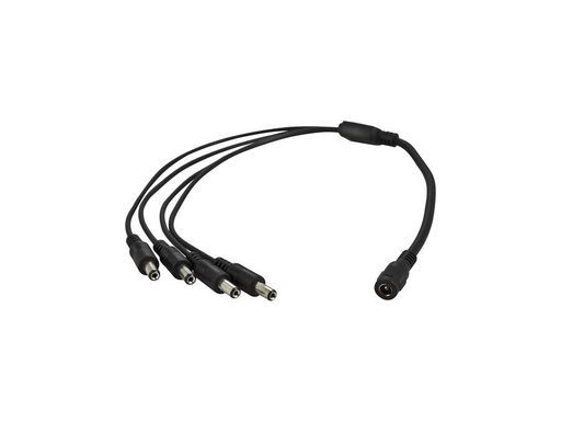 [H32796] DC splitkabel - 1 x DC hun til 4 x DC han (5,5x2,1mm)