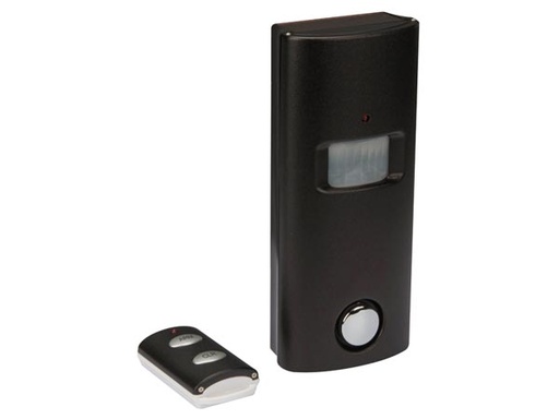 [H44098] Trådløst PIR alarmsystem m. solcelle og fjernbetjening