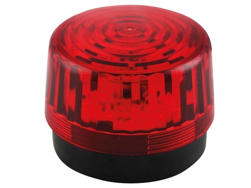 [H48393] LED blinklys - 12Vdc, Ø100mm, IP20, Rød