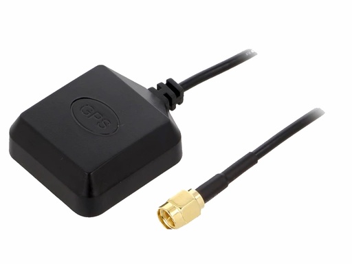 [H63201] GPS magnetantenne - 5V, 3dB, 3m ledning m. SMA stik