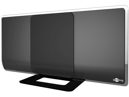 [H44157] Aktiv indendørs DVB-T antenne - 13dBi forstærkning, Sort