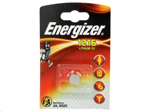 [H28087] CR1216 Lithium knapcelle, 3V / 34mAh (1 stk.)