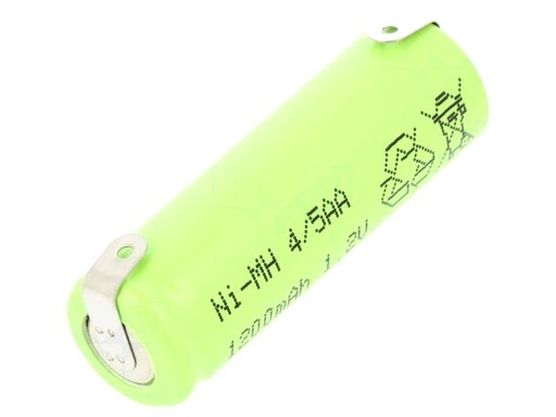 [H28134] NiMH 4/5AA batteri 1,2V / 1200mAh, loddeflige (Ø13,9x43mm)