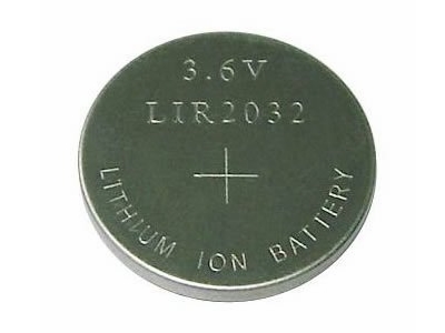 [H25452] LIR2032 Genopladelig LiION knapcelle - 3,6V 45mAh