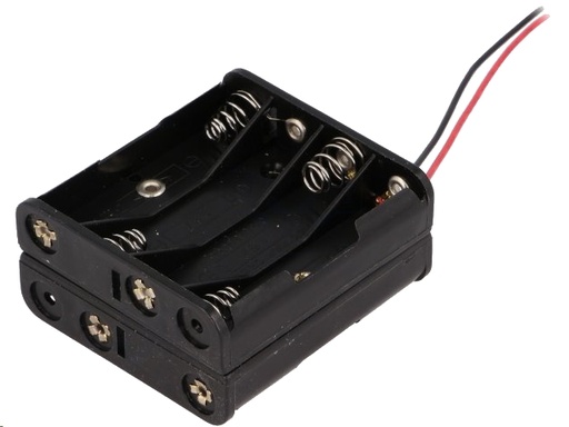 [H20075] Batteriholder til 8xAAA bat. (m. 150mm ledning)