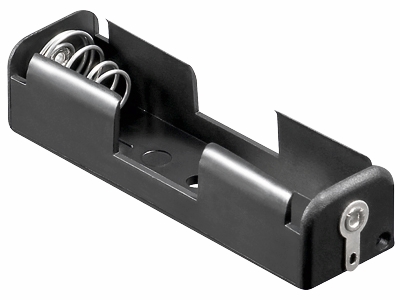 [H10381] Batteriholder til 1xAA bat. (m. loddeflige)