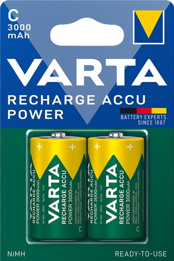 [H30844] NiMH C/HR14 batteri - 1,2V 3000mAh (2 stk.)