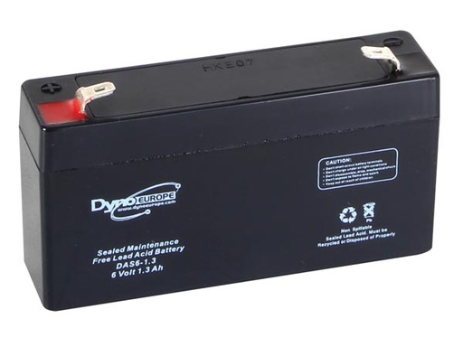 [H37976] Blybatteri - 6V / 1,3Ah (97x24x52mm)