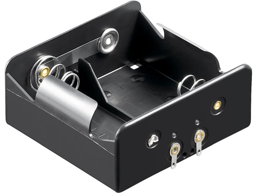 [H44428] Batteriholder til 2xD bat. (m. loddeflige)