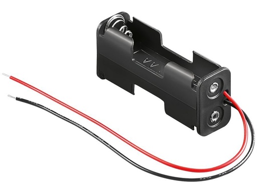 [H44430] Batteriholder til 2xAA bat. (m. ledning)