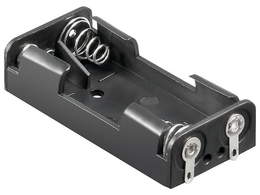 [H44434] Batteriholder til 2xAAA bat. (m. loddeflige)