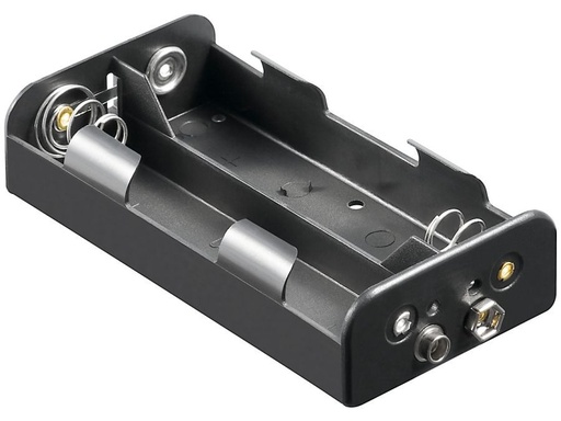 [H44439] Batteriholder til 4xC bat. (m. knapterminaler)